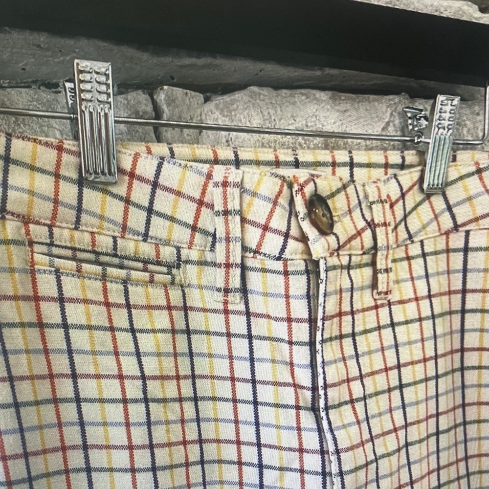 Madewell Cream Plaid Wide-Leg Pants - Picture 4 of 9